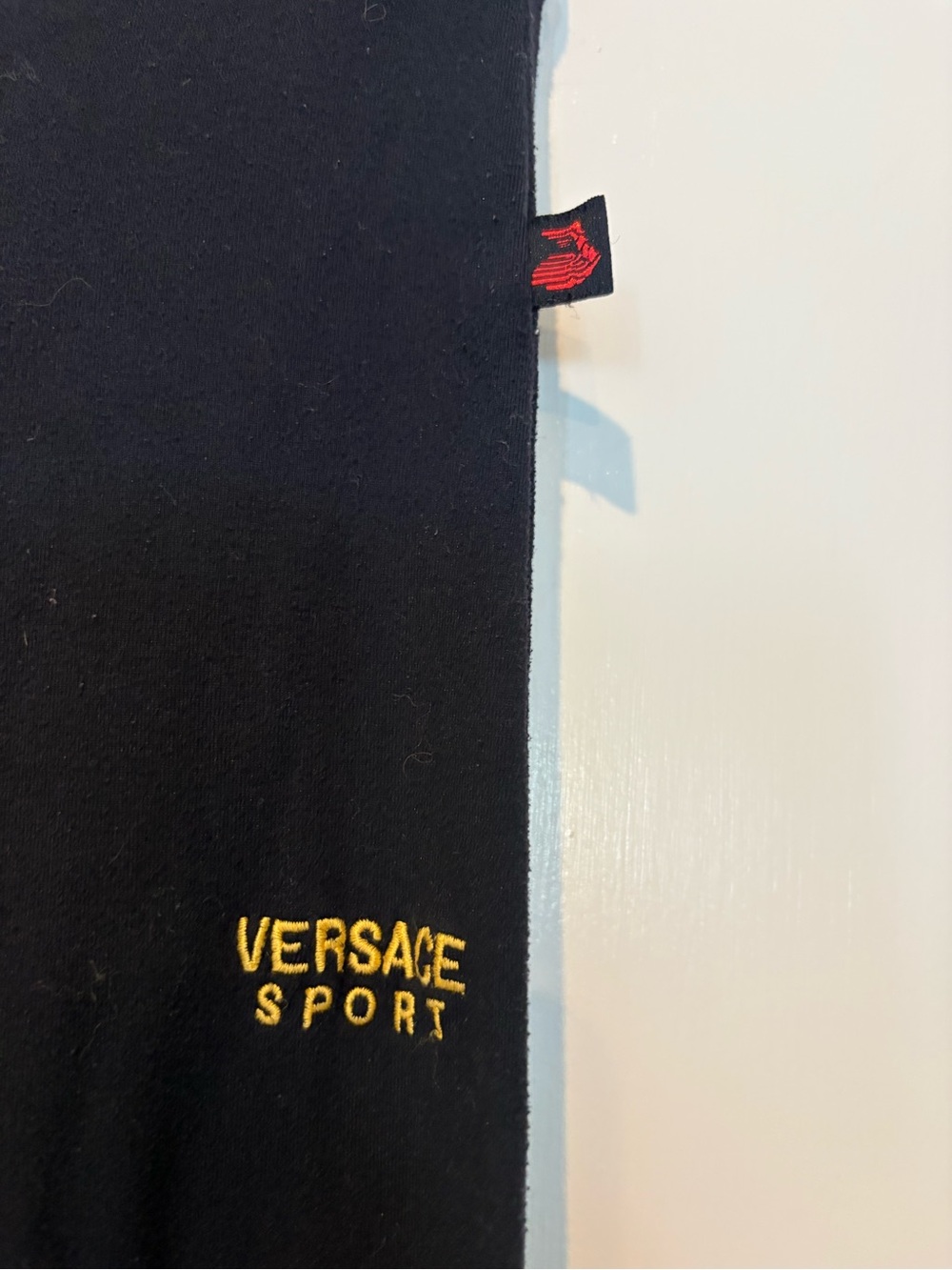 Y2K rare, vintage Versace Sport track suit- Black w/Yellow Trim, XS - Picture 8 of 11